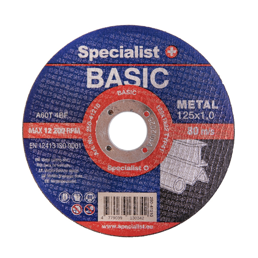 SPECIALIST+ metāla griešanas disks BASIC, 125 x 1 x 22 mm