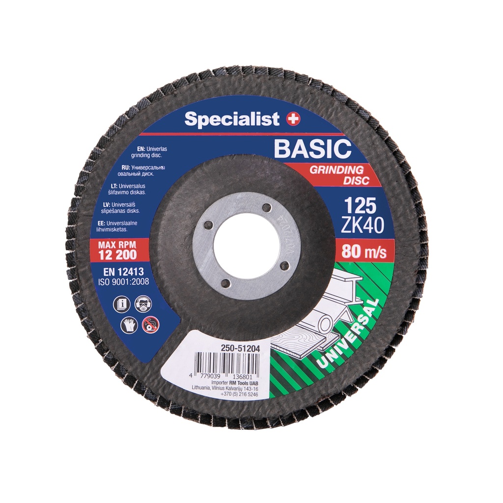SPECIALIST+ metalli lihvimisketas BASIC, ZK40, 125 mm