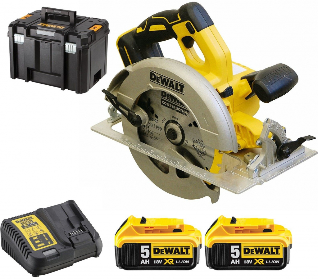 Ripzāģis DeWalt DCS570P2; 18V 2x5Ah
