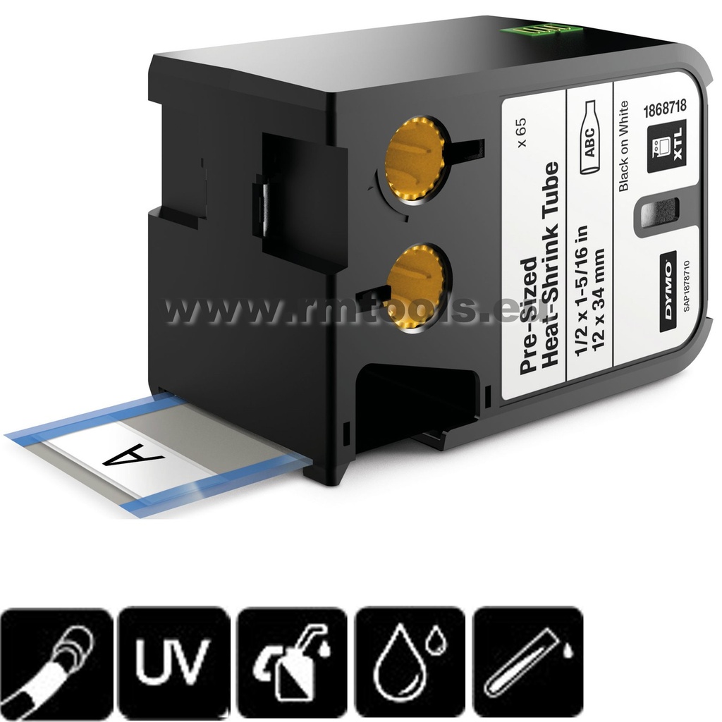DYMO® XTL™ termokahanevad kaablisildid, 12 × 34mm, 65tk