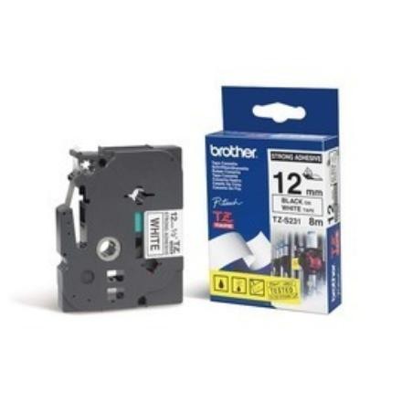TZE151 Black on transparent 24mm