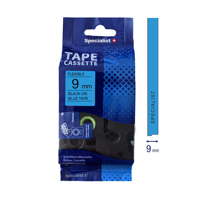 SPECIALIST+ lenta FLEXIBLE komp., 9 mm, melna / zila