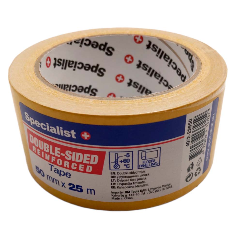 SPECIALIST+ double-sided tape, 25 m x 50 mm