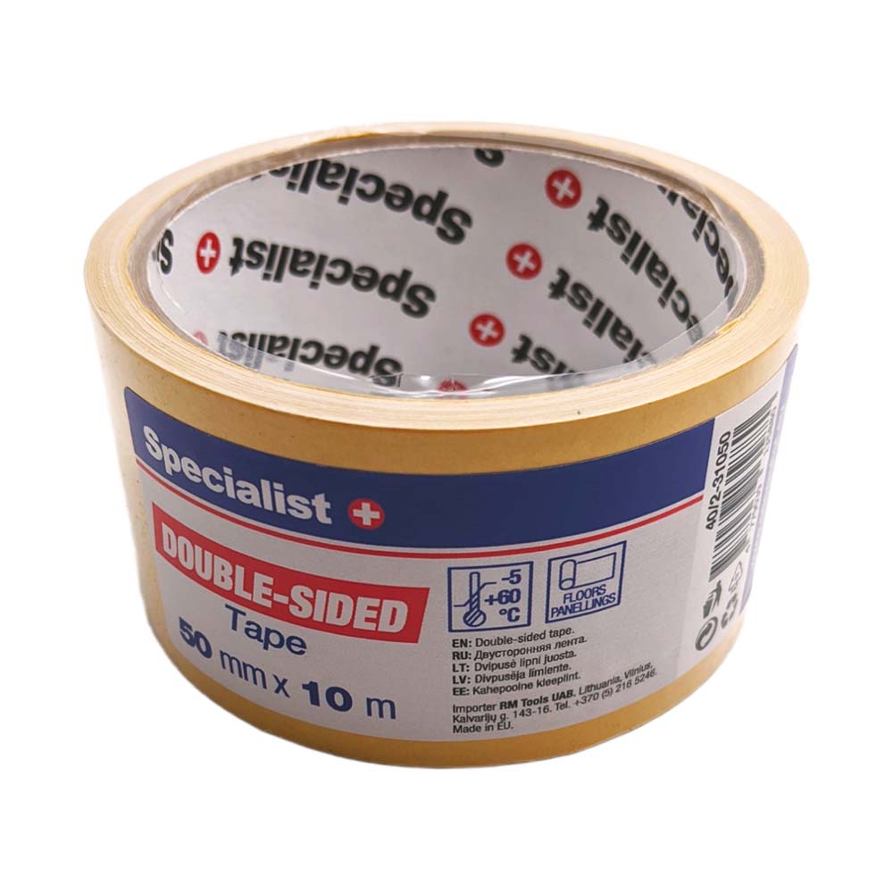 SPECIALIST+ double-sided PP tape, 50 m x 10 mm