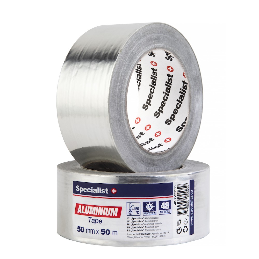 SPECIALIST+ aluminium tape, 50 m x 50 mm