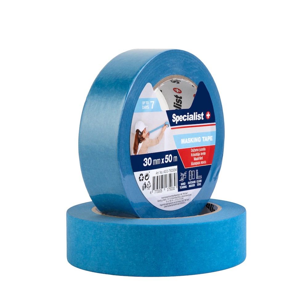 SPECIALIST+ maalriteip, 30 mm x 50 m, sinine