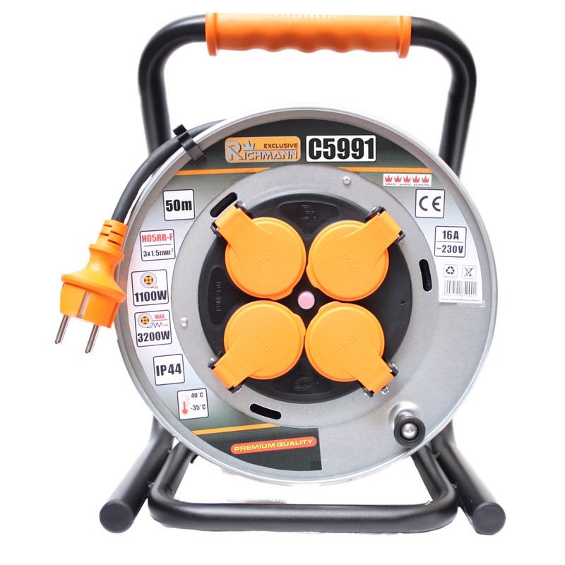 CABLE REEL 50M 3x1,5 H05RR-F IP44