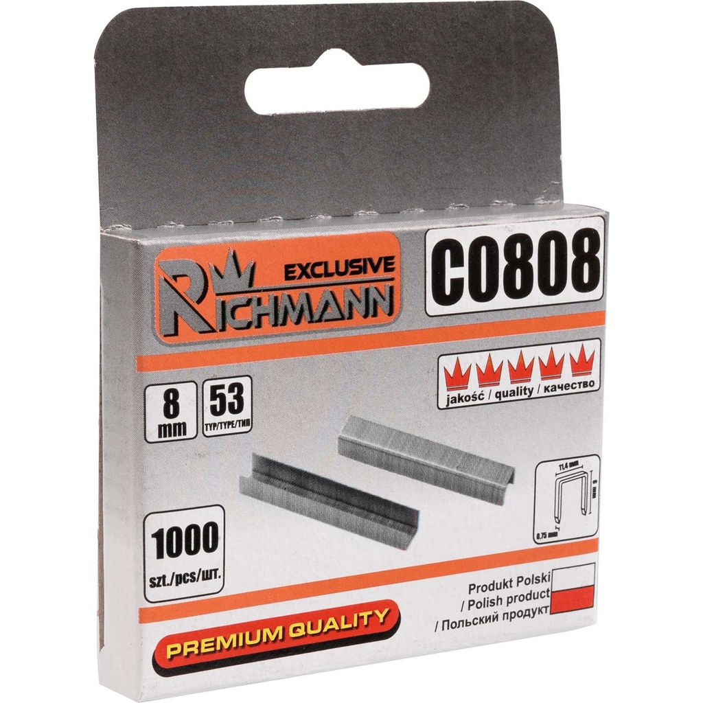 Klambrid 8mm 53 tipo. 1000 tk.