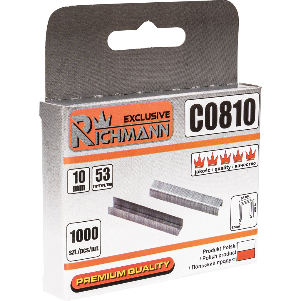 Klambrid 10mm 53 tipo. 1000 tk.