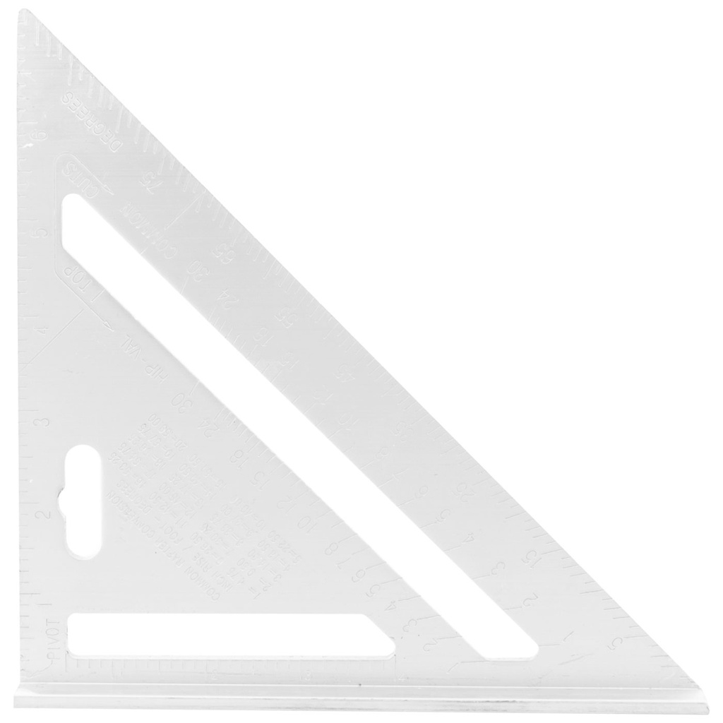 Aluminium rafter square 180 x 4 mm (in)