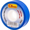 Keermeteip teflonist, 12 mm × 10 m