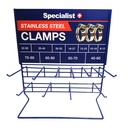 Stands and advertising / „Specialist+“ exposition systems / Fastening elements displays / Clamp display