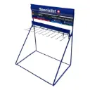 Stendi un reklāma / "Specialist+” ekspozīciju sistēmas / Griešanas instrumentu stendi / Tiesinių pjūklelių stendas