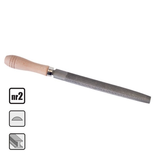 [42-C4947] STEEL FILE 250 MM HALF-ROUND