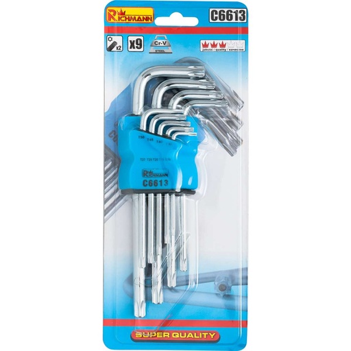 [42-C6613] Richmann TORX võtmed T10-T50, 9 tk