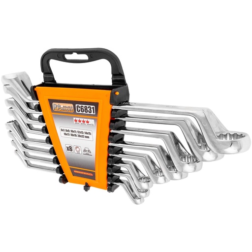 [42-C6831] Ring spanners Richmann 8 pcs 6-22MM