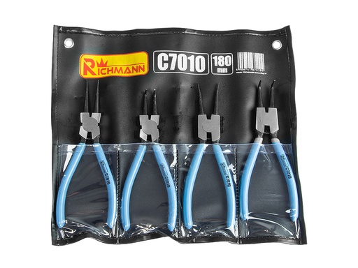 [42-C7010] Pliers for retainer rings 180 mm 4 pcs