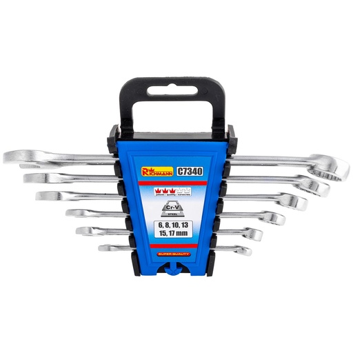 [42-C7340] Combination spanners 6 pcs 6-17MM