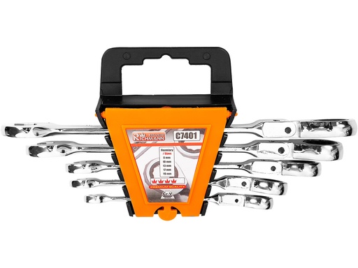 [42-C7401] Flexible gear wrench set 72 teeth C.V. 8