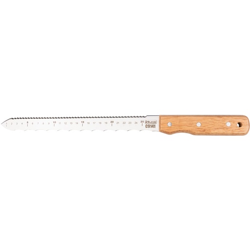 [42-C9141] KNIFE FOR MINERAL WOOL AND POLYSTYREN 420MM WOODEN HANDLE