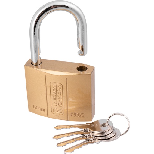 [42-C9322] GOLD PADLOCK 60MM