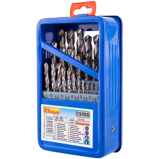 [42-C9406] Drils for metal 1-13mm.