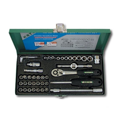 [42-H1143] Socker set 1/4' 43 pcs.