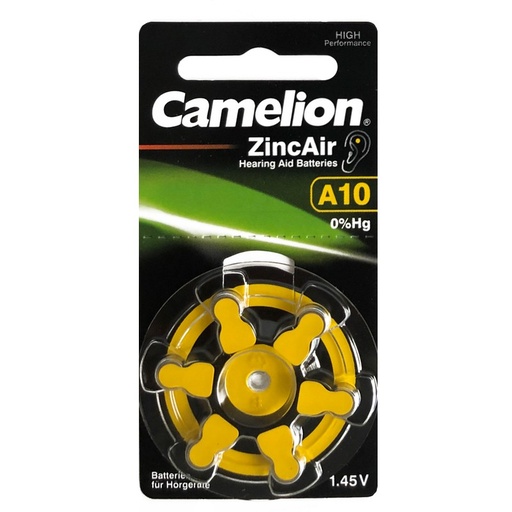 [44/3-173446] Camelion A10/DA10/ZL10, Zinc air cells, 6 pc(s)