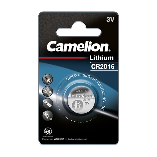 [44/3-CR2016] Liitium-patarei CR2016 3V, CAMELION, 1 tk