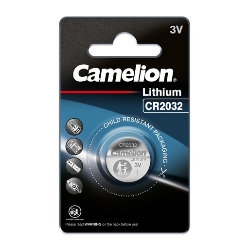 [44/3-CR2032] Mikro litija šūna CR2032, 3V, CAMELION, 1 gab.