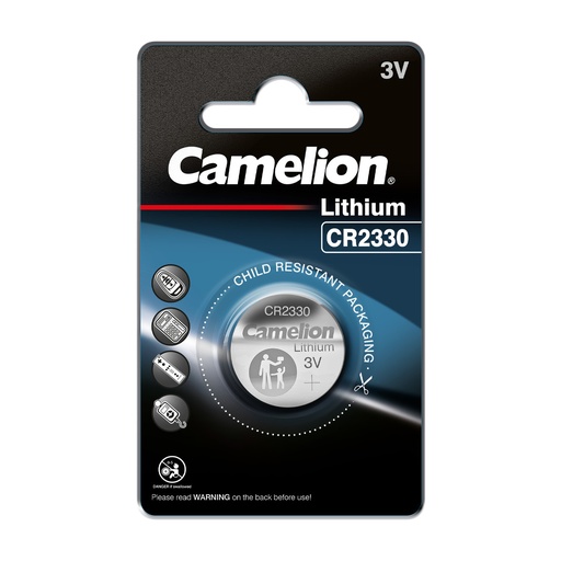 [44/3-CR2330] Mikro litija šūna CR2330, 3V, CAMELION, 1 gab.