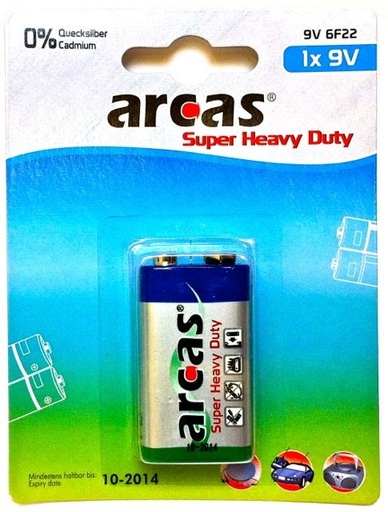 [44/5-006] Arcas baterijas 9V Block 6LF22, 1 iep.