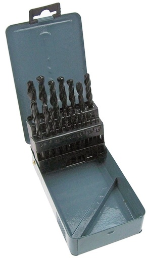[45-1129] Metalo grąžtų rinkinys 1-10 mm, 19 vnt.