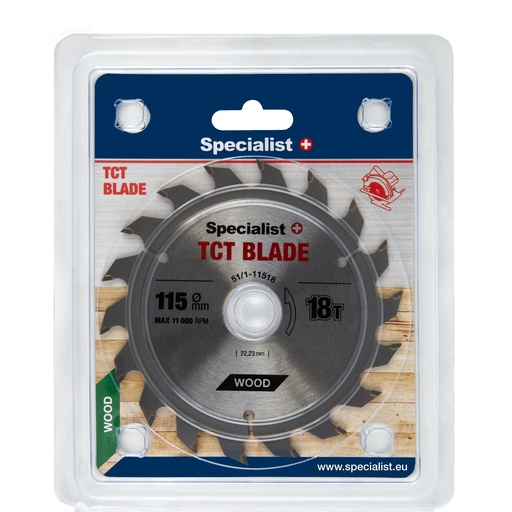 [51/1-11518] SPECIALIST+ TCT blade, 115x18Tx22 mm