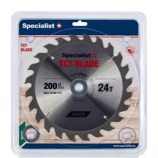 [51/1-20024] SPECIALIST+ griešanas disks, 200 x 24T x 32/30/20/16 mm