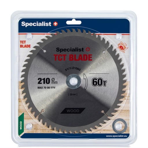 [51/1-21060] SPECIALIST+ TCT blade, 210x60Tx30/20/16 mm