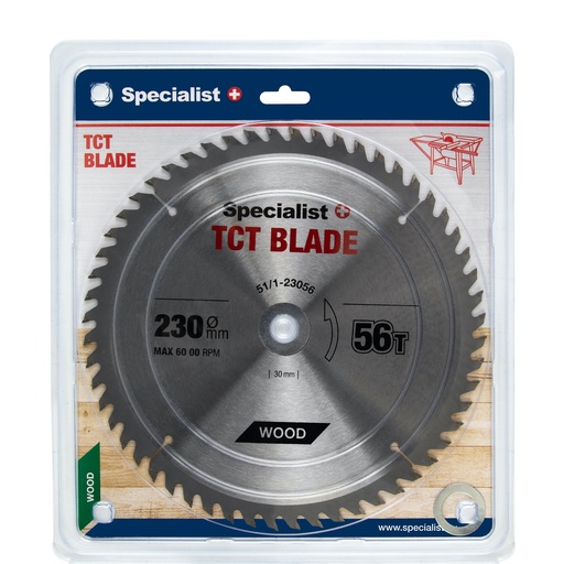 [51/1-23056] SPECIALIST+ TCT blade, 230x56Tx30/20/16 mm
