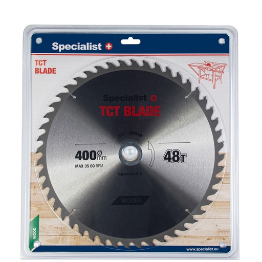 [51/1-40048] SPECIALIST+ TCT blade, 400x48Tx50 mm