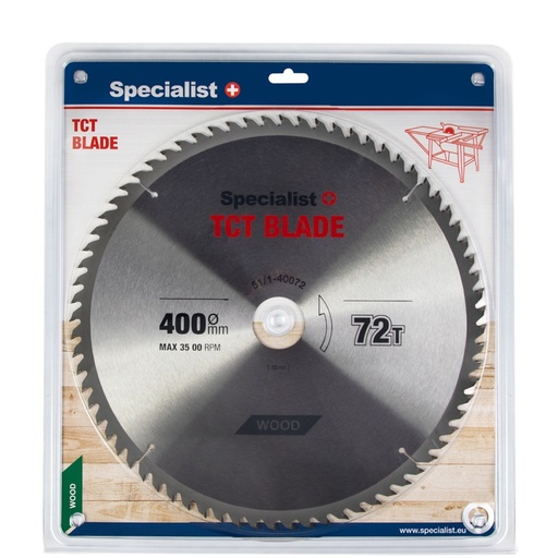 [51/1-40072] SPECIALIST+ TCT blade, 400x72Tx50 mm
