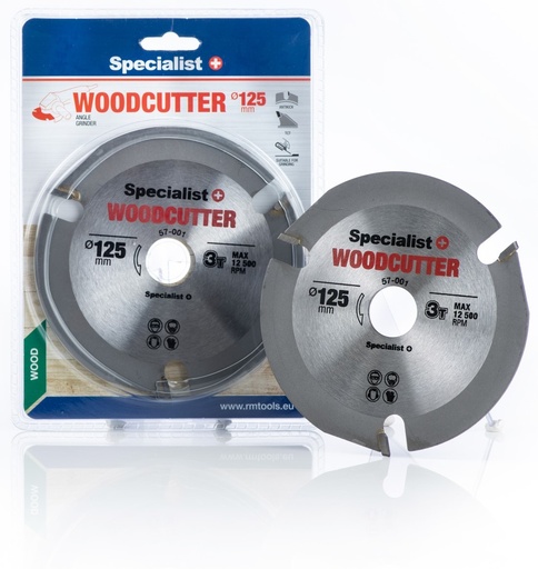 [57-001] SPECIALIST+ pjovimo diskas WOOD CUTTER, 125 x 22 mm