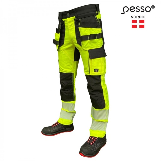 [60/1-017] Workwear trousers Uranus Flexpro 135, HI-VIS yellow C52