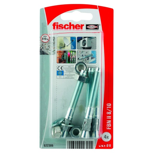 [61-522307B] METAL WEDGE ANCHOR FBN II 10/10, 4 PCS.