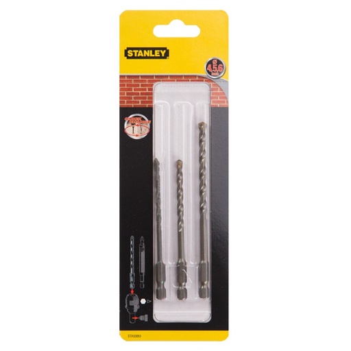 [62-53053XJ] Puuride komplekt Stanley MASONRY HEX 4-6 mm