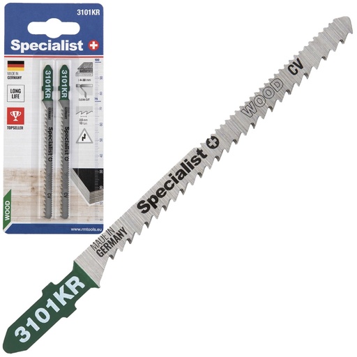 [63-3101KR] SPECIALIST+ double-sided jigsaw blade 3101KR, 2 pcs
