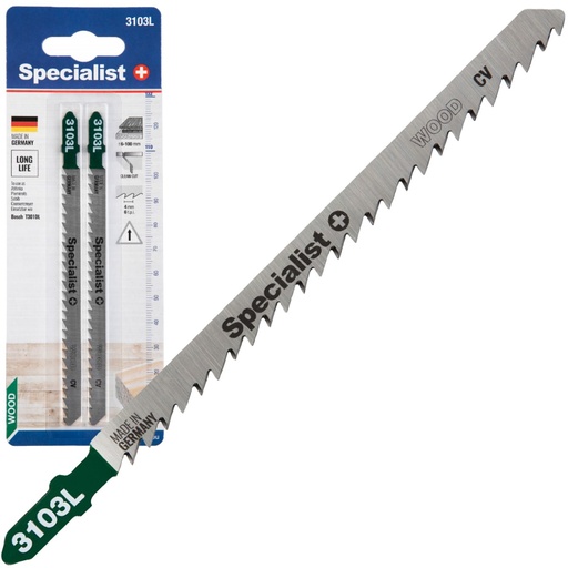 [63-3103L] Jig saw blade for wood, clean and fast c