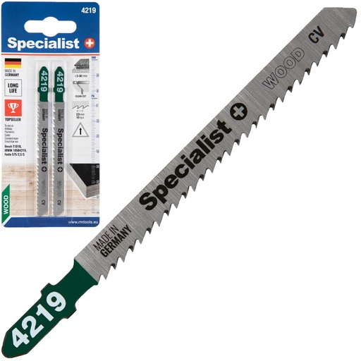 [63-4219] SPECIALIST+ figūrzāģa asmens 4219 (T101B), 2 gab.