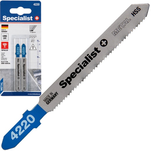 [63-4220] SPECIALIST+ jigsaw blade 4220 (T118A), 2 pcs