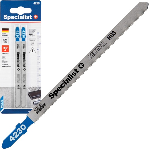 [63-4230] SPECIALIST+ metalli tikksae tera 4230 (T318A) 132 mm, 2 tk