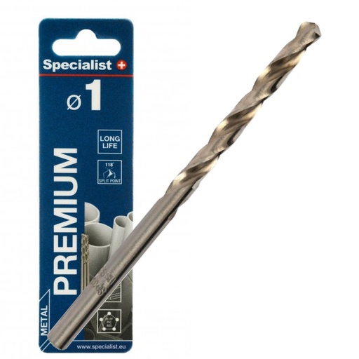 [64-0010] SPECIALIST+ drill bit PREMIUM, 1.0 mm, 3 pcs