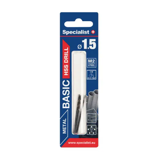 [64-0015] SPECIALIST+ drill bit BASIC, 1.5 mm, 3 pcs